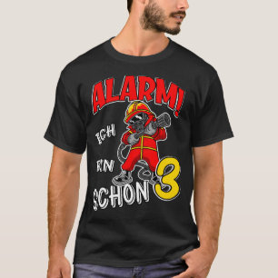 3 Kindergeburtstag Feuerwehr Kinder T-Shirt