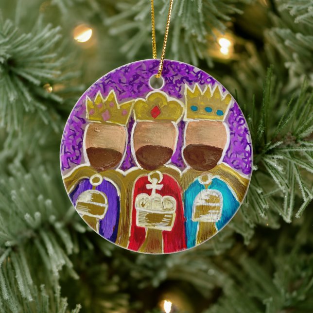 3 kings ceramic christmas ornament (Tree)