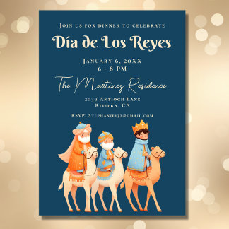 3 Kings Day Mexican Día De Los Reyes Dinner Invitation