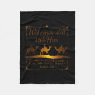 3 Kings Religious Christmas Wise Men Still Seek Hi Fleece Blanket