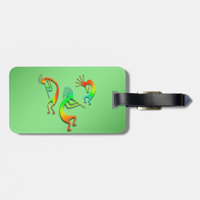 3 Kokopelli #110 Luggage Tag (Back Horizontal)