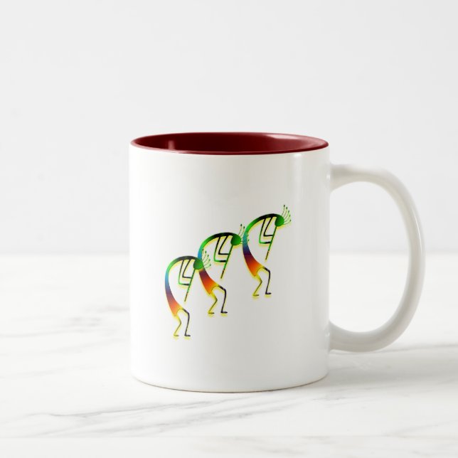 3 Kokopelli #12 Two-Tone Coffee Mug (Right)