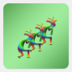 3 Kokopelli #29 Square Sticker