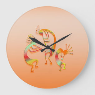 3 Kokopelli #51 Large Clock