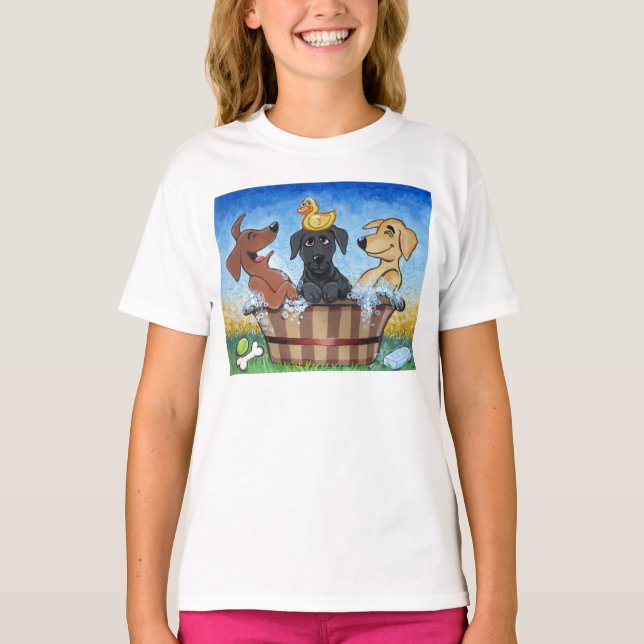 3 Labs in a Tub Shirt (Front)
