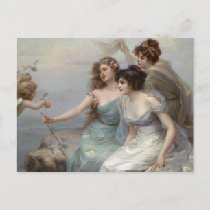 3 Ladies and Angel Postcard