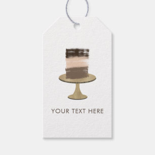 3 Layer Cake Modern Elegant Rustic Bridal Shower  Gift Tags