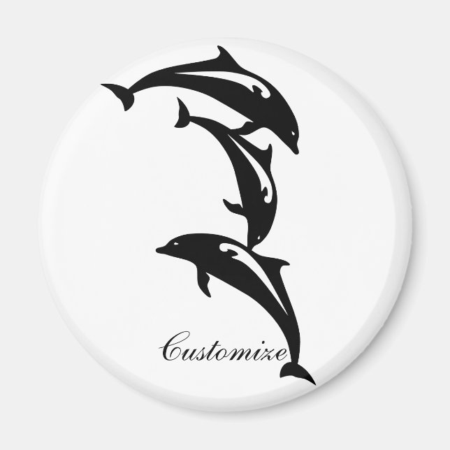 3 Leaping Porpoises Thunder_Cove Magnet (Front)