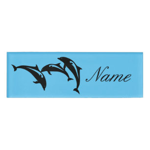 3 Leaping Porpoises Thunder_Cove Name Tag