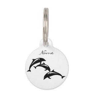 3 Leaping Porpoises Thunder_Cove Pet Tag