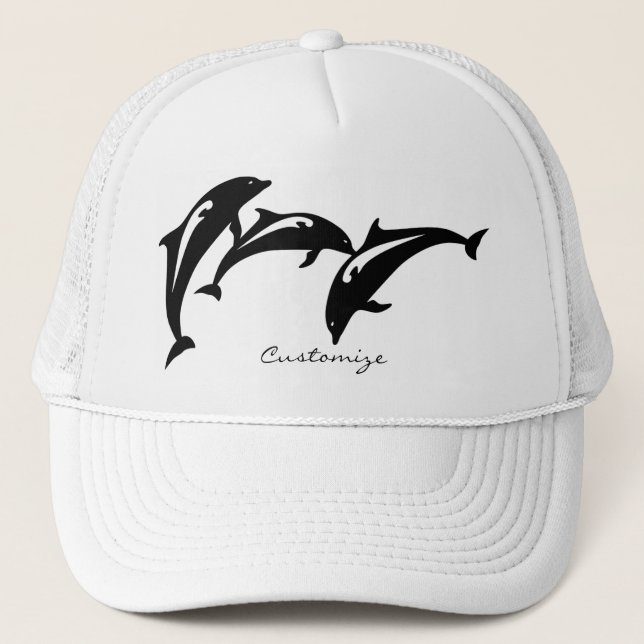3 Leaping Porpoises Thunder_Cove Trucker Hat (Front)