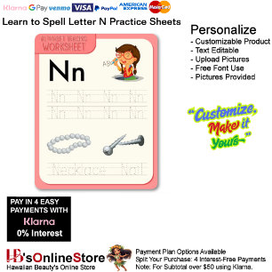 3 Learn To Spell Letter N Teacher Home Schooling