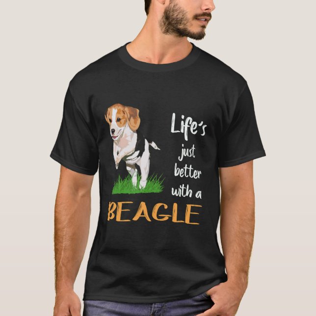 3 Life Just Better With A Beagle T-Shirt (Front)