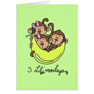 3 Li'l Monkeys Tshirts and Gifts