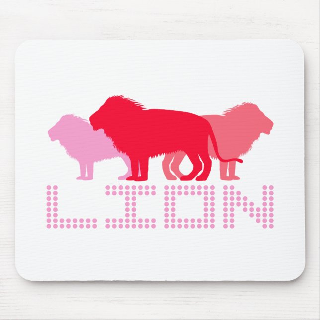 3 Lions (Red) Mouse Pad (Front)
