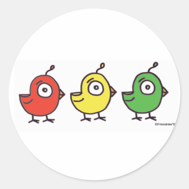 3 Little Birdies Stickers (Front)