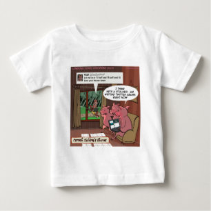 3 Little Social Media Savvy Pigs Baby T-Shirt