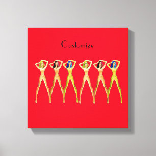 3 long-legged Ladies Standing Thunder_Cove Canvas Print