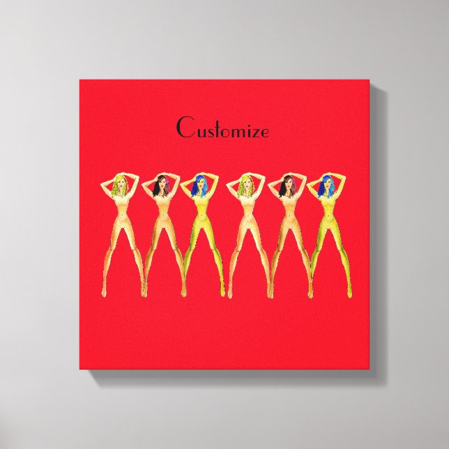 3 long-legged Ladies Standing Thunder_Cove Canvas Print (Front)