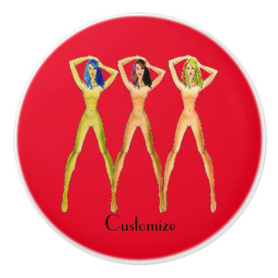 3 long-legged Ladies Standing Thunder_Cove Ceramic Knob