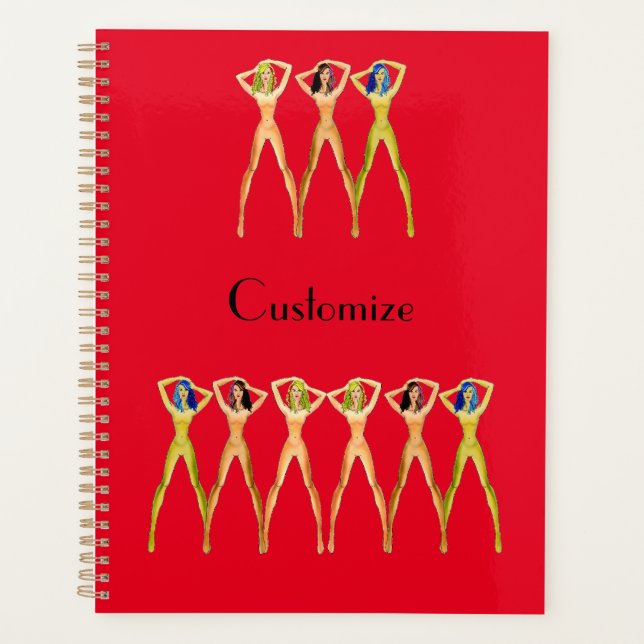 3 long-legged Ladies Standing Thunder_Cove  Planner (Front)