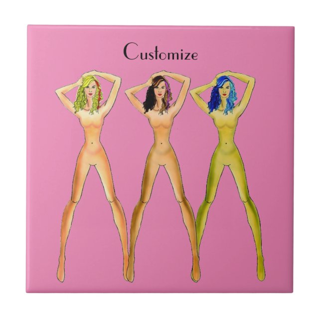 3 long-legged Ladies Standing Thunder_Cove Tile (Front)