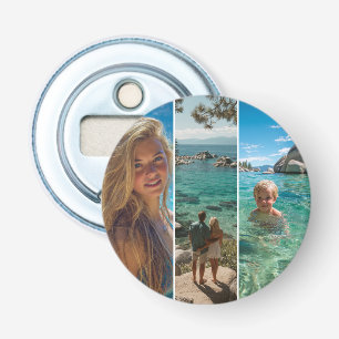 3 Long Vertical Strip Boho Photo Bottle Opener