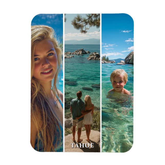 3 Long Vertical Strip Boho Photo Magnet (Vertical)