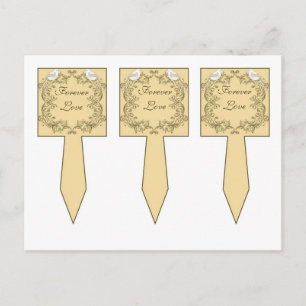 3 Love Birds Brown/Tan Wedding Cup Cake Picks Postcard