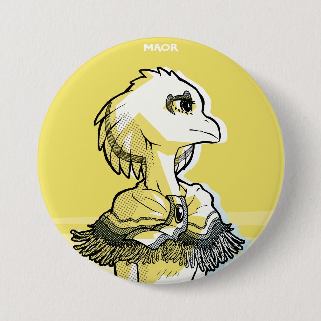 3" MAOR  Button - 'Bold' Series: Sanariya (Front)