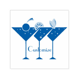 3 Martini Cocktails Thunder_Cove Self-inking Stamp