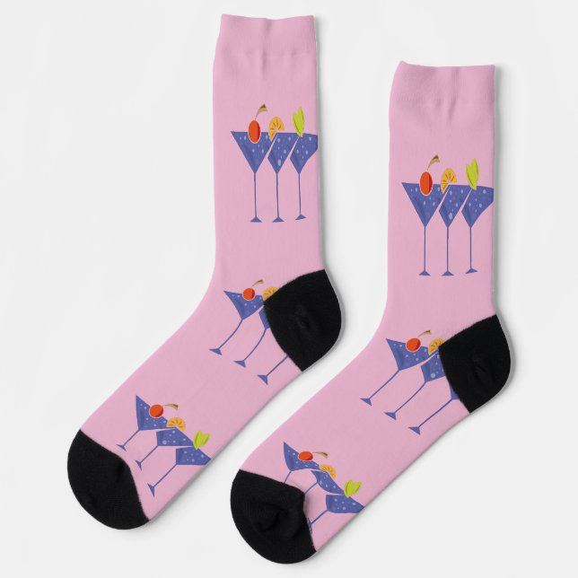 3 Martini Cocktails Thunder_Cove  Socks (Left)