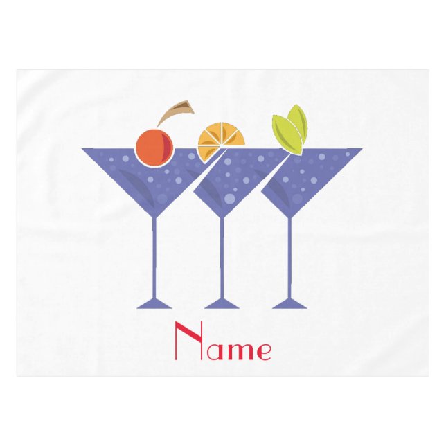 3 Martini Cocktails Thunder_Cove Tablecloth (Front (Horizontal))