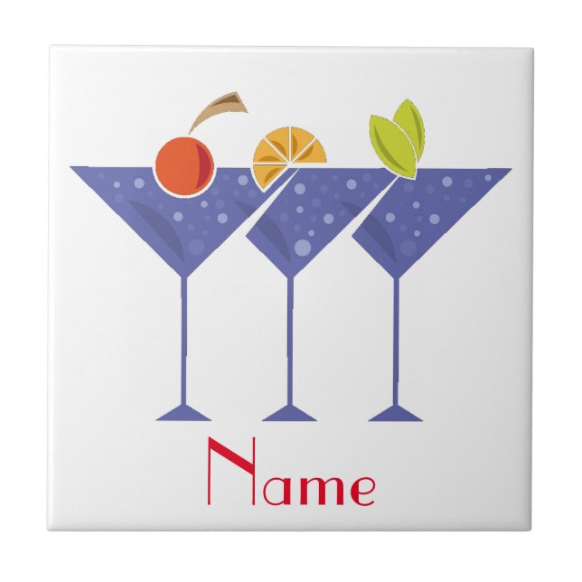 3 Martini Cocktails Thunder_Cove Tile (Front)
