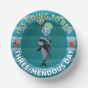 3-mendous Baby Orca Paper Bowl Plate