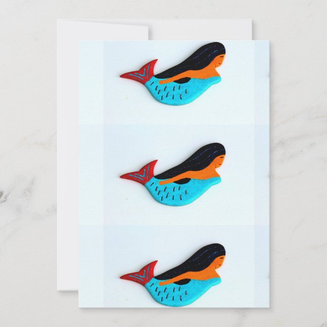 3 mermaids invitation card (Front)