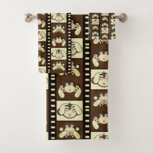 3 Monkeys Bath Towel Set
