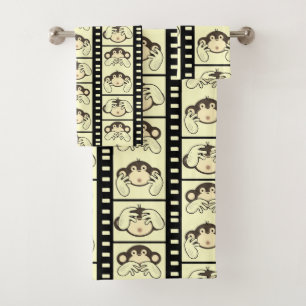 3 Monkeys Bath Towel Set