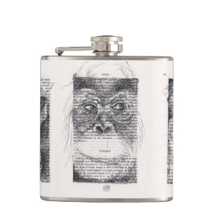 3 Monkeys Chinese New Year 2016 Personalised Flask