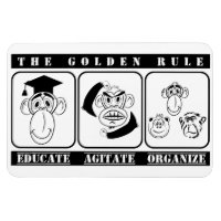 3 monkeys educate agitate organise