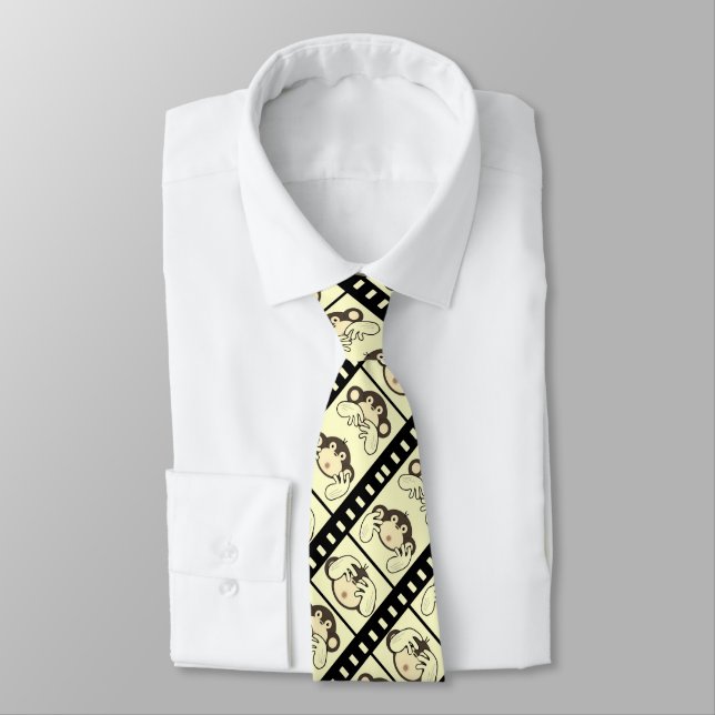 3 Monkeys necktie (Tied)