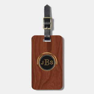 3 Monogrammed Initials Executive Upscale Luxury Luggage Tag