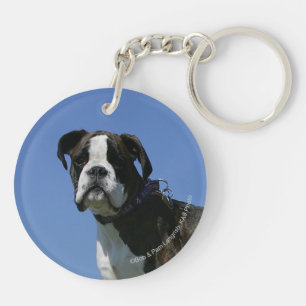 3 Month Old Boxer Puppy Key Ring