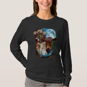 3 Moon Cow Livestock Cattle Animal T-Shirt