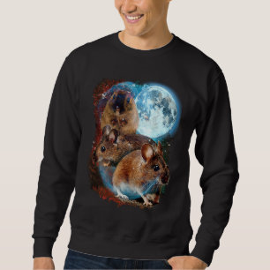 3 Moon Mouse Murine Rodent Rat Animal Sweatshirt