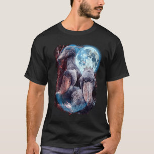 3 Moon Shoebill  Wading Bird Animal T-Shirt