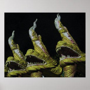 3 Nagas at Night Poster