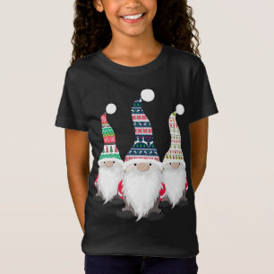 3 Nordic Gnomes Swedish Nisse Tomte Christmas Paja T-Shirt