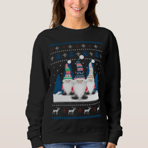 3 Nordic Gnomes Swedish Nisse Tomte Ugly Christmas Sweatshirt