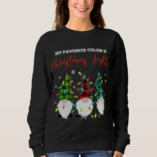 3 Nordic Gnomes Swedish Xmas Lights Nisse Tomte Ch Sweatshirt